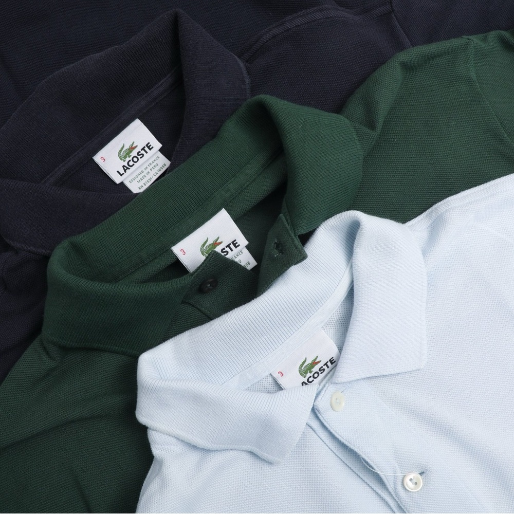 Lacoste Polo Shirt Bundle Size 3 Small Navy Green Blue